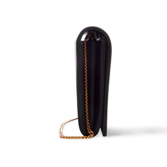 AUTHENTIC - YSL Le Monogramme Glossy Wallet on Crossbody Chain - Picture 2 of 13